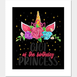Gigi Of The Birthday Girl Unicorn Bday Girl Party Posters and Art